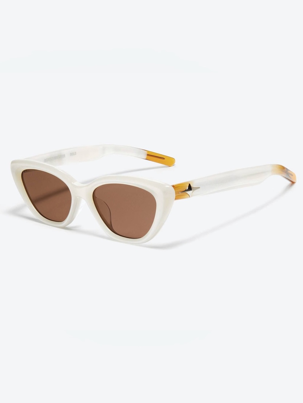Gentle Monster White Cat Eye “Bold Sound Net” Sunglasses